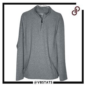 BKE Men's 1/4 Zip Pullover Performance‎ Sweater Gray Size Medium